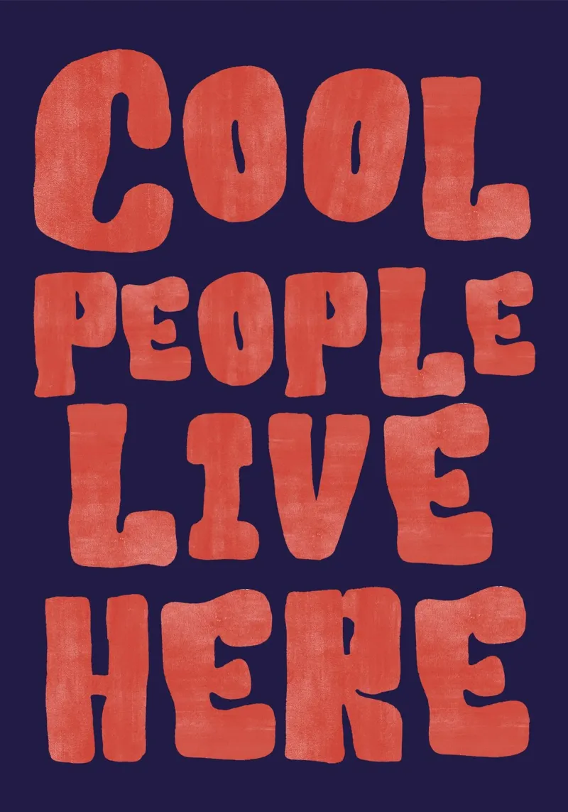 Cool People Live Here canvas met Baklijst van RS LAB STUDIO