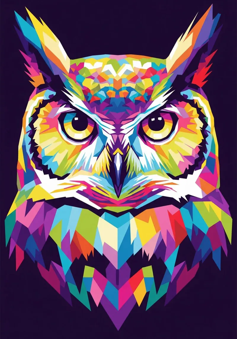 Colorato di gufo (1) poster da Wild Life studio