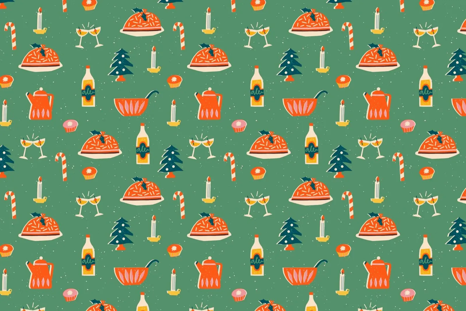 Christmas Pattern No 26 poster con telaio in plastica da treechild