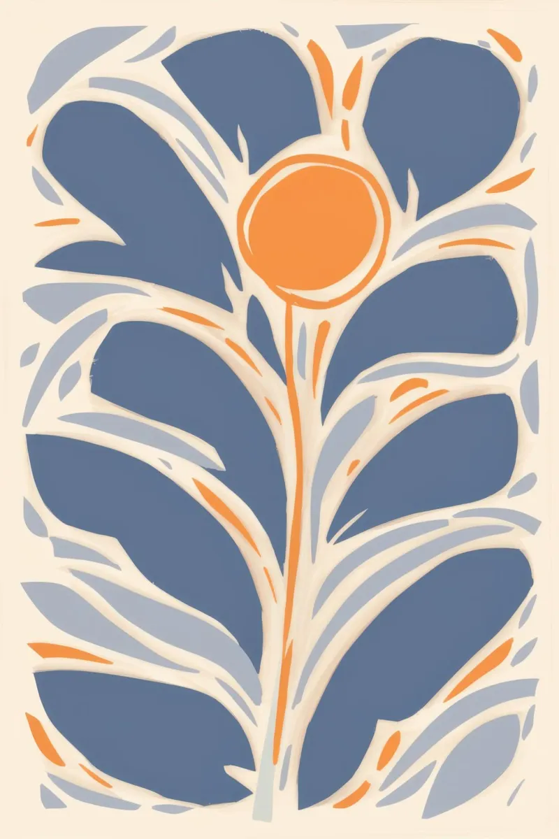 Fiore solare semplice poster da Mark Solaria