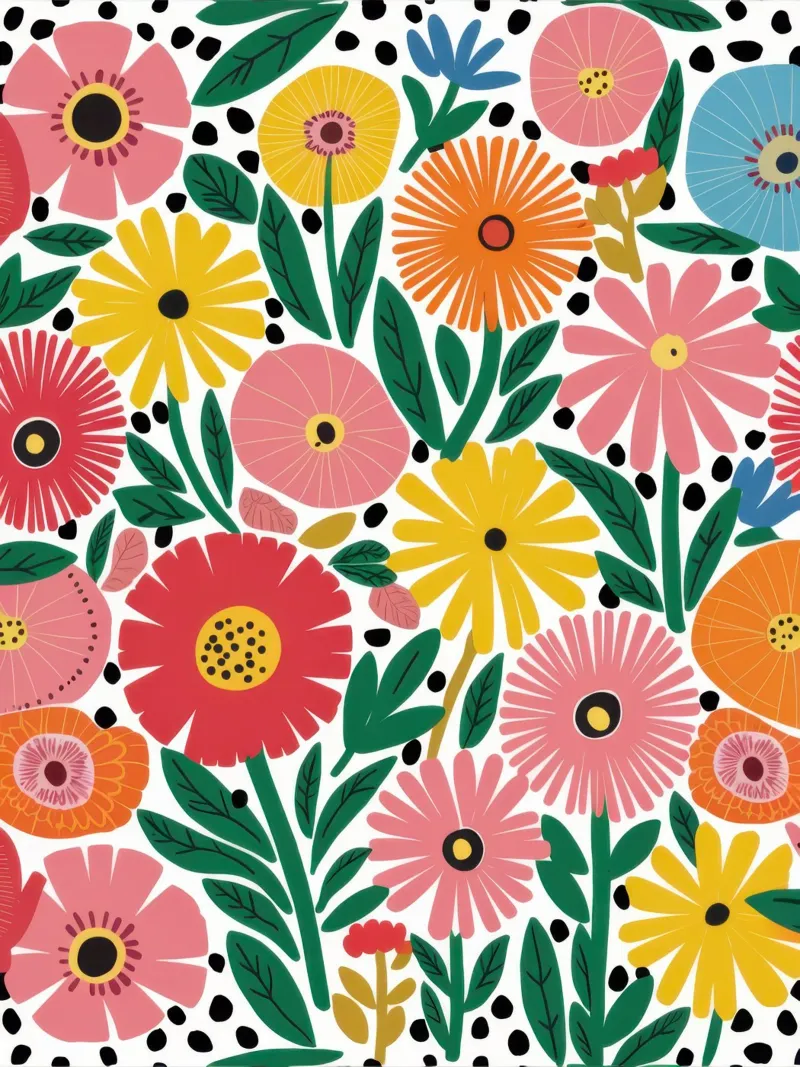 Sfilata di petali retrò carta hahnemühle da Trace Brush