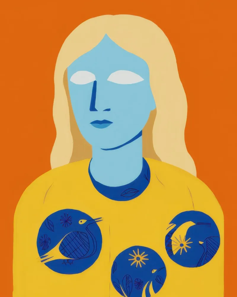 Musa blu celeste poster da Selene Shade