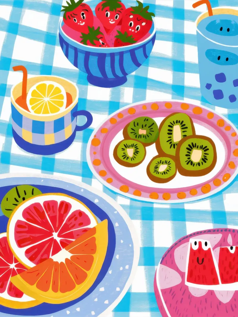 Spalmabile per picnic poster con telaio in legno da Irish Strokes