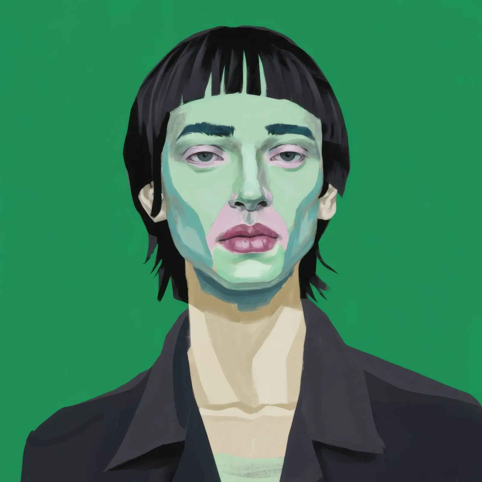 Sguardo verde intenso poster con telaio in legno da Irish Strokes