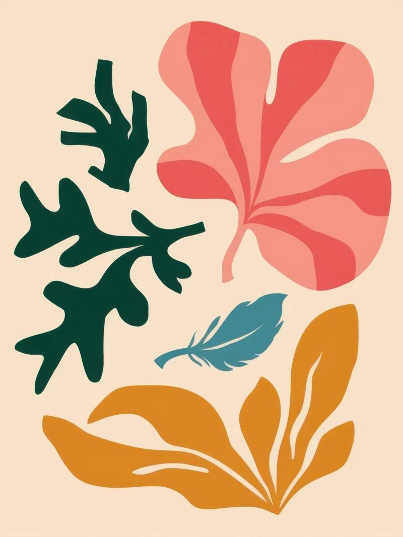Danza botanica pastello poster con telaio in plastica da Selene Shade