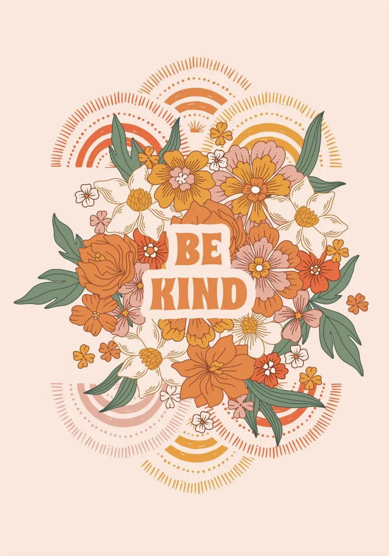 Be Kind Bloom poster da vintageshop