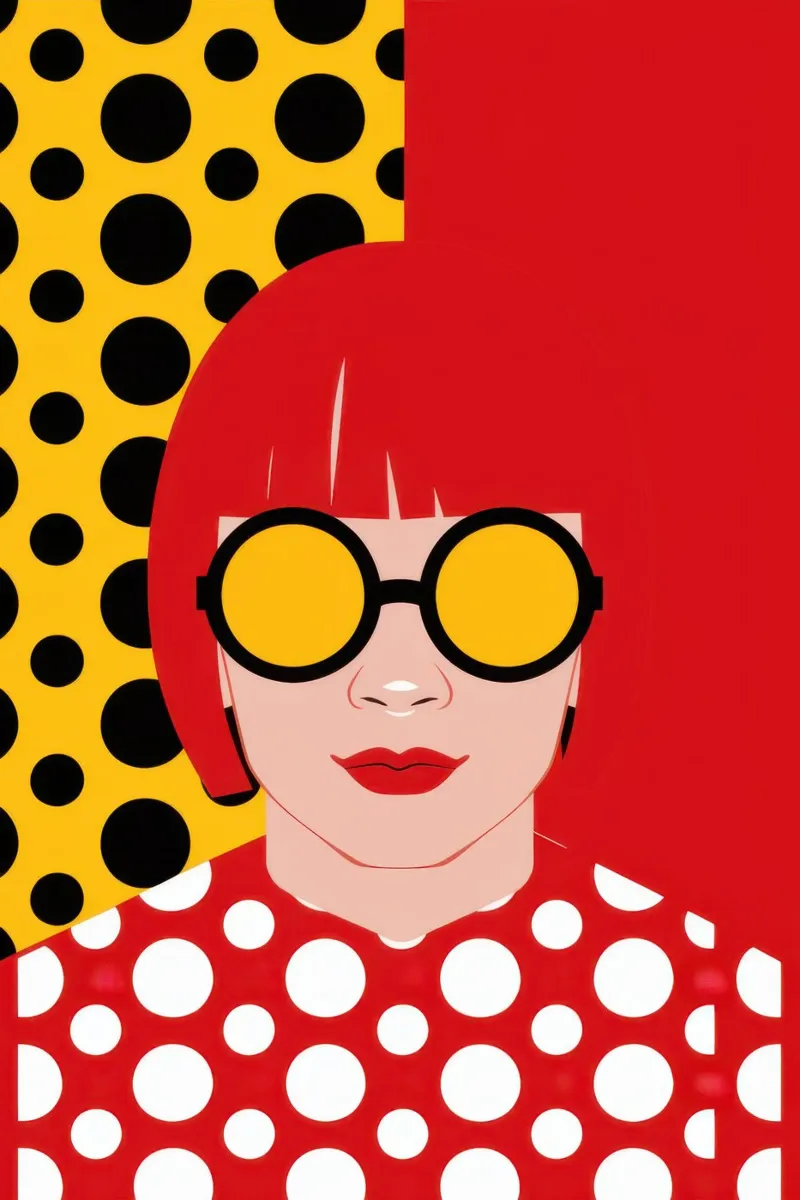 Pop Art a pois poster con telaio in plastica da Gaia Viesta
