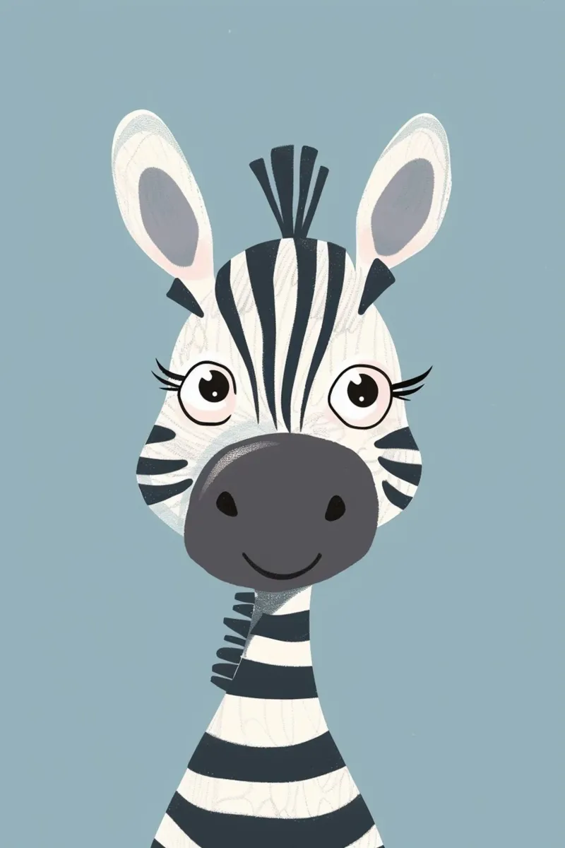 The Joyful Zebra canvas by wonderfolk