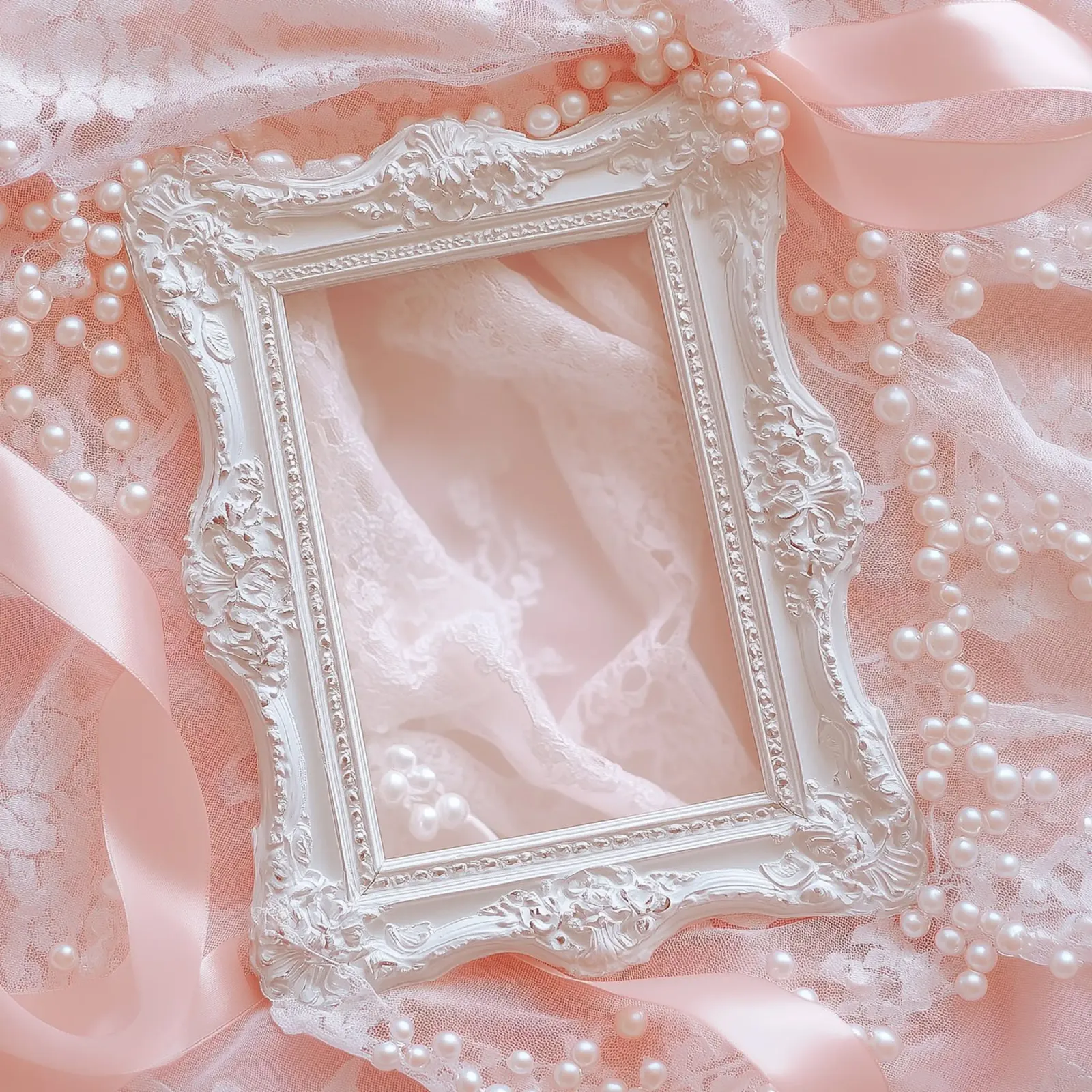 Sussurri in rosa tela con Cornice a cassetta da StillVibe Home