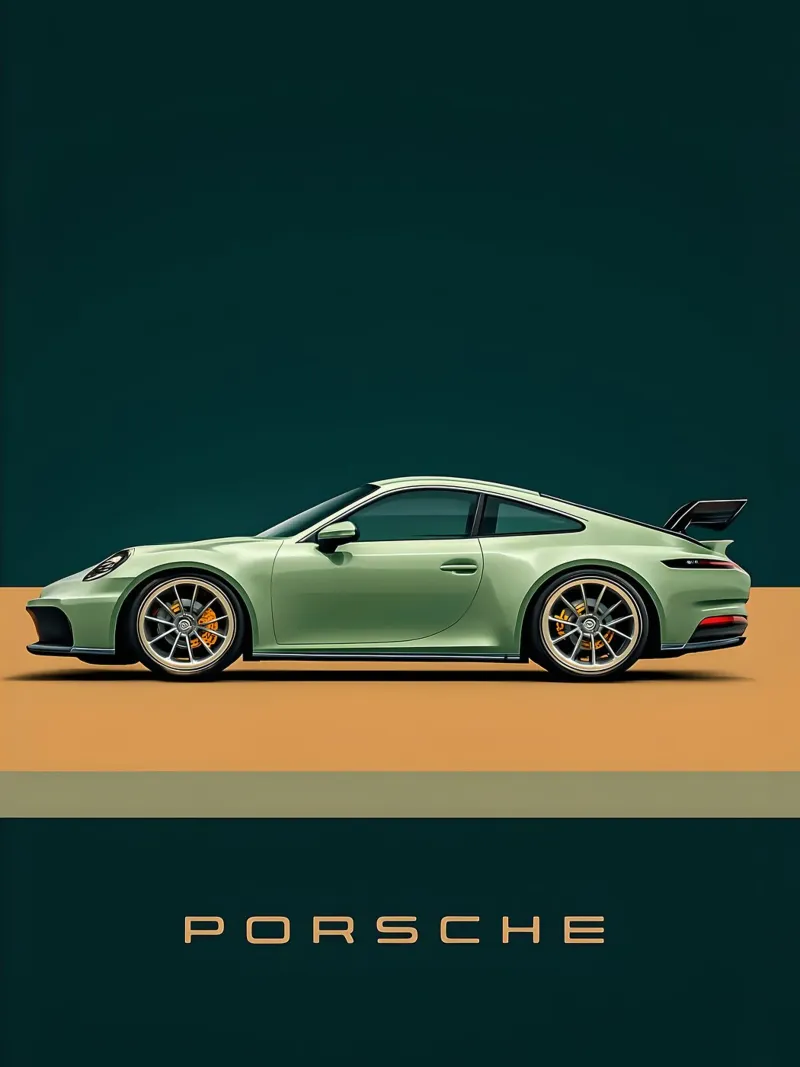 Porsche poster con telaio in plastica da 🥝 KIWI STORE