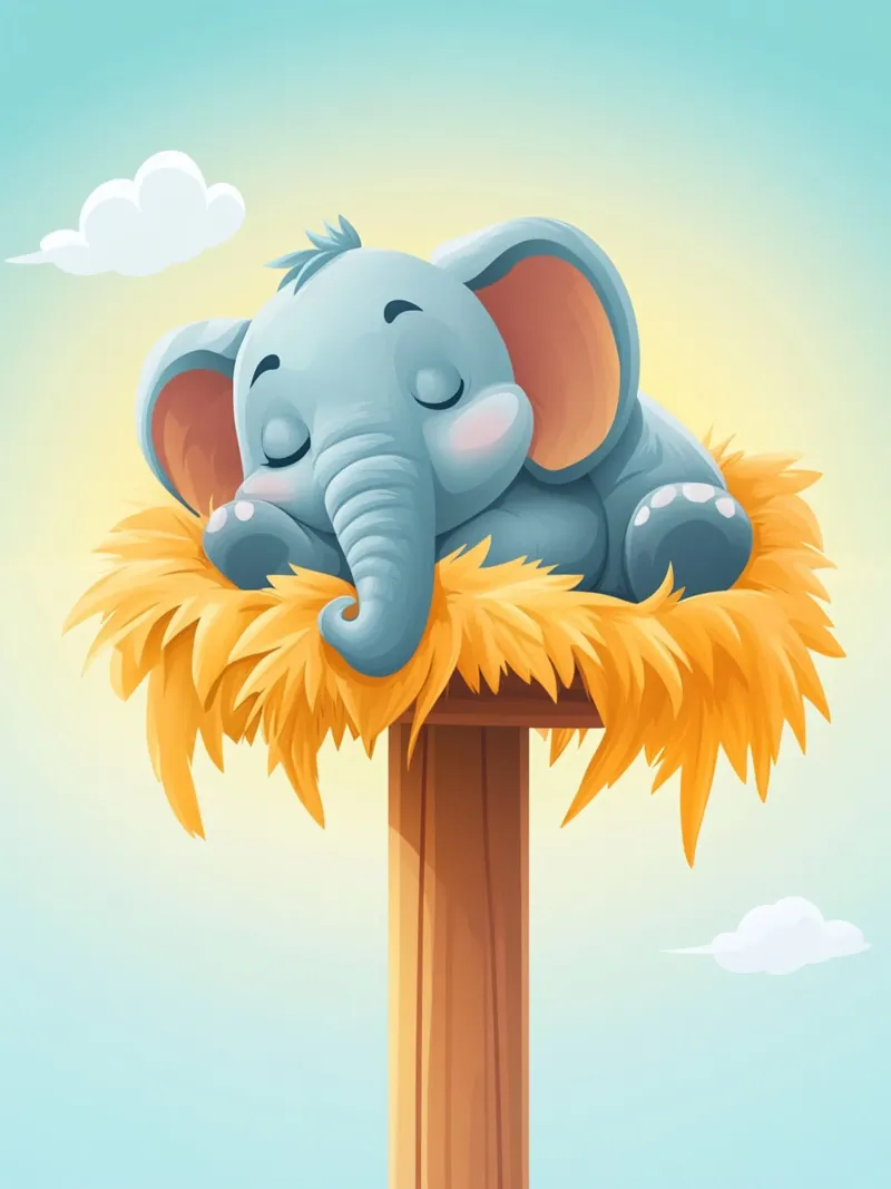 The Cozy Nap canvas met Baklijst van wonderfolk