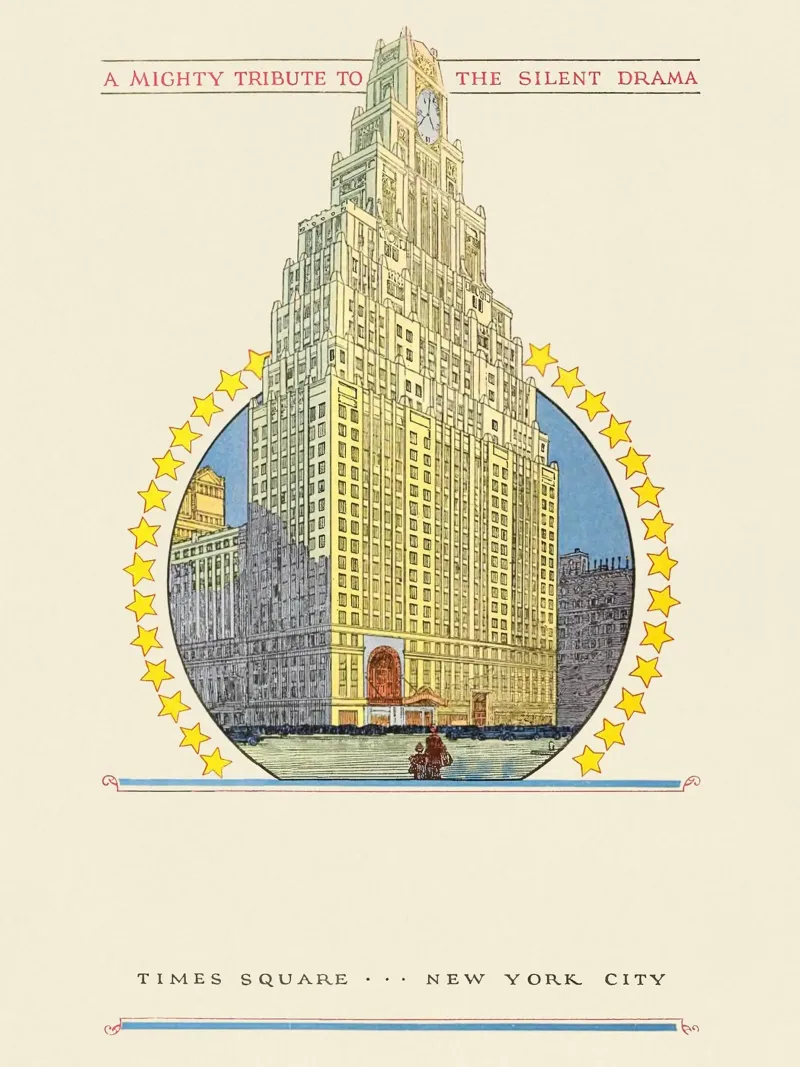 Poster di Times Square New York City Paramount Building pellicola backlit da homdeco