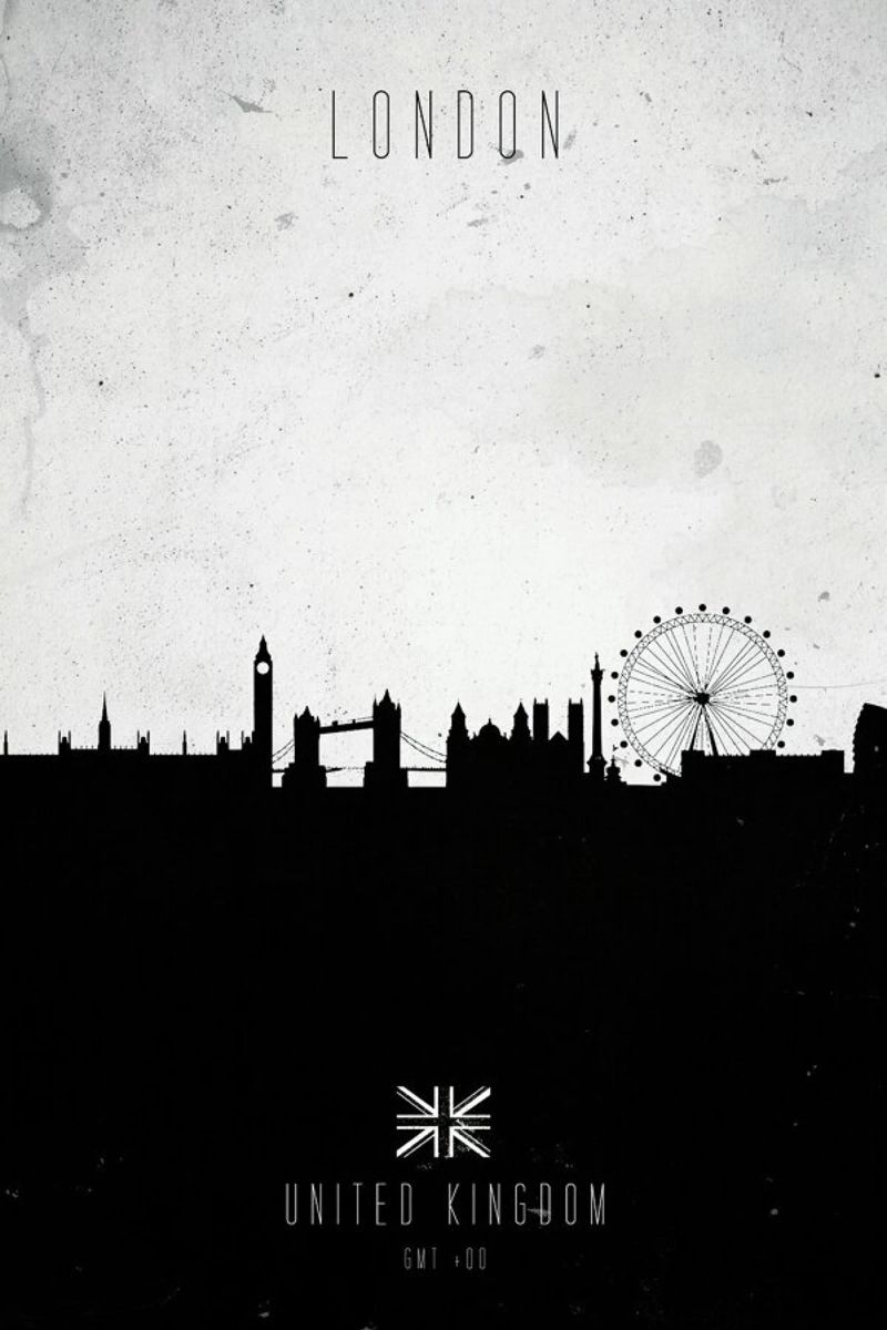 London Contemporary Cityscape Poster von Calm The Ham