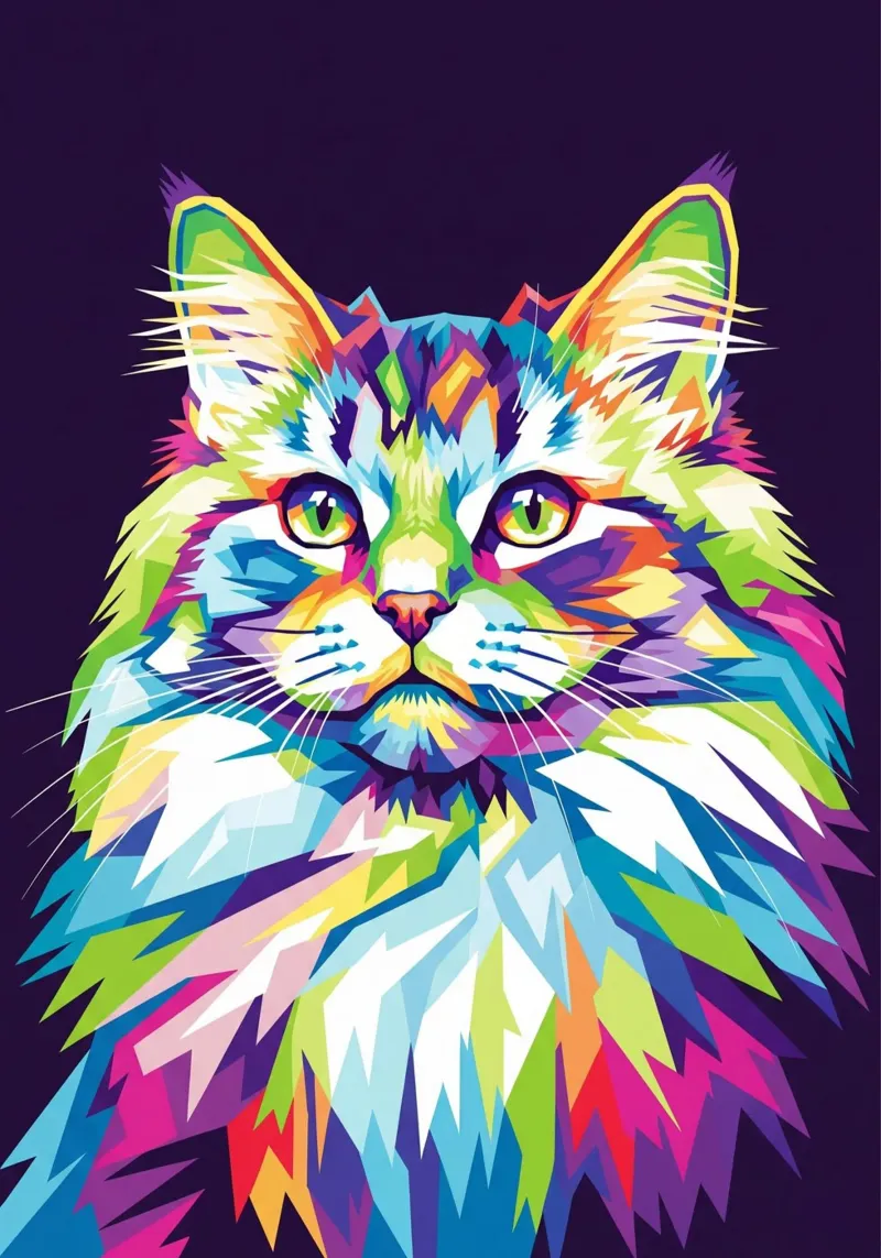Colorful of Cat (2) plexiglass da Wild Life studio