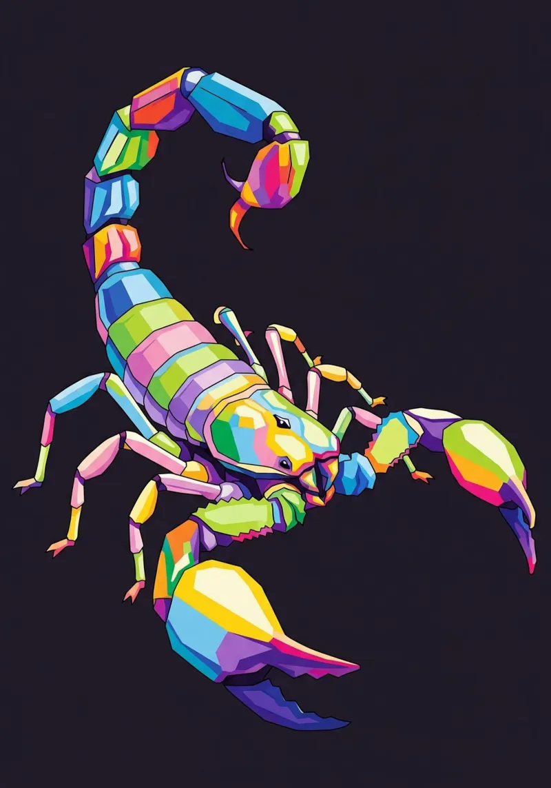 Colorato di scorpione (2) poster da Wild Life studio