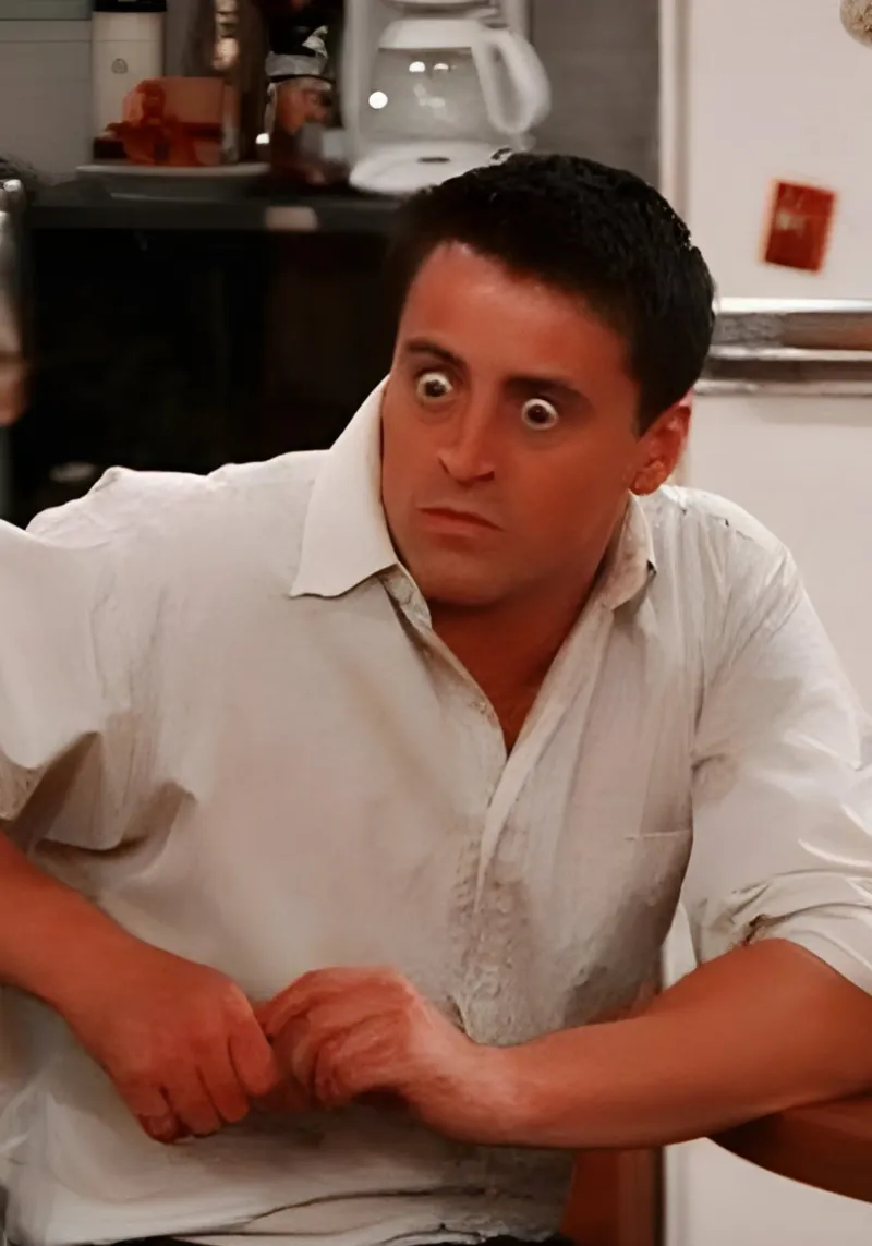 meme shows Joey Tribbiani poster da Low poly art