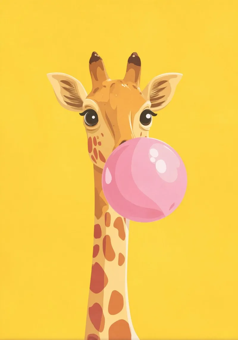 Bubblegum Giraffe poster da Kiara