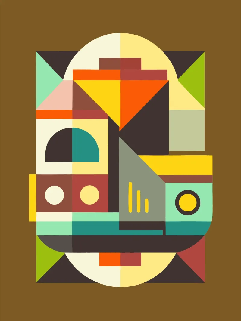 tren ilustración vectorial poster con marco de plástico de Shillas