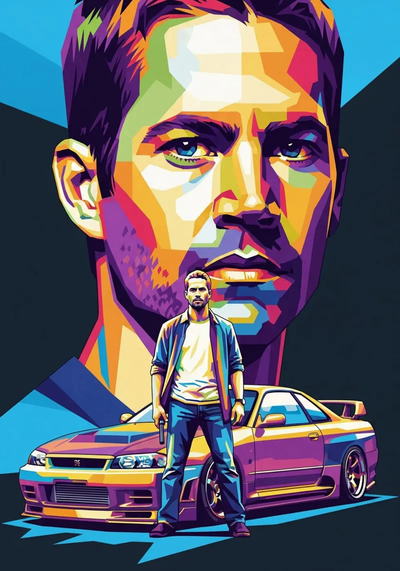 Paul Walker Kunst (3) Poster von Hantamrata