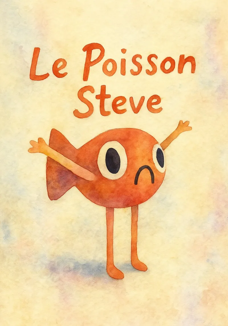 lustiger fisch le poisson steve zeichnung illustration Poster von citralake
