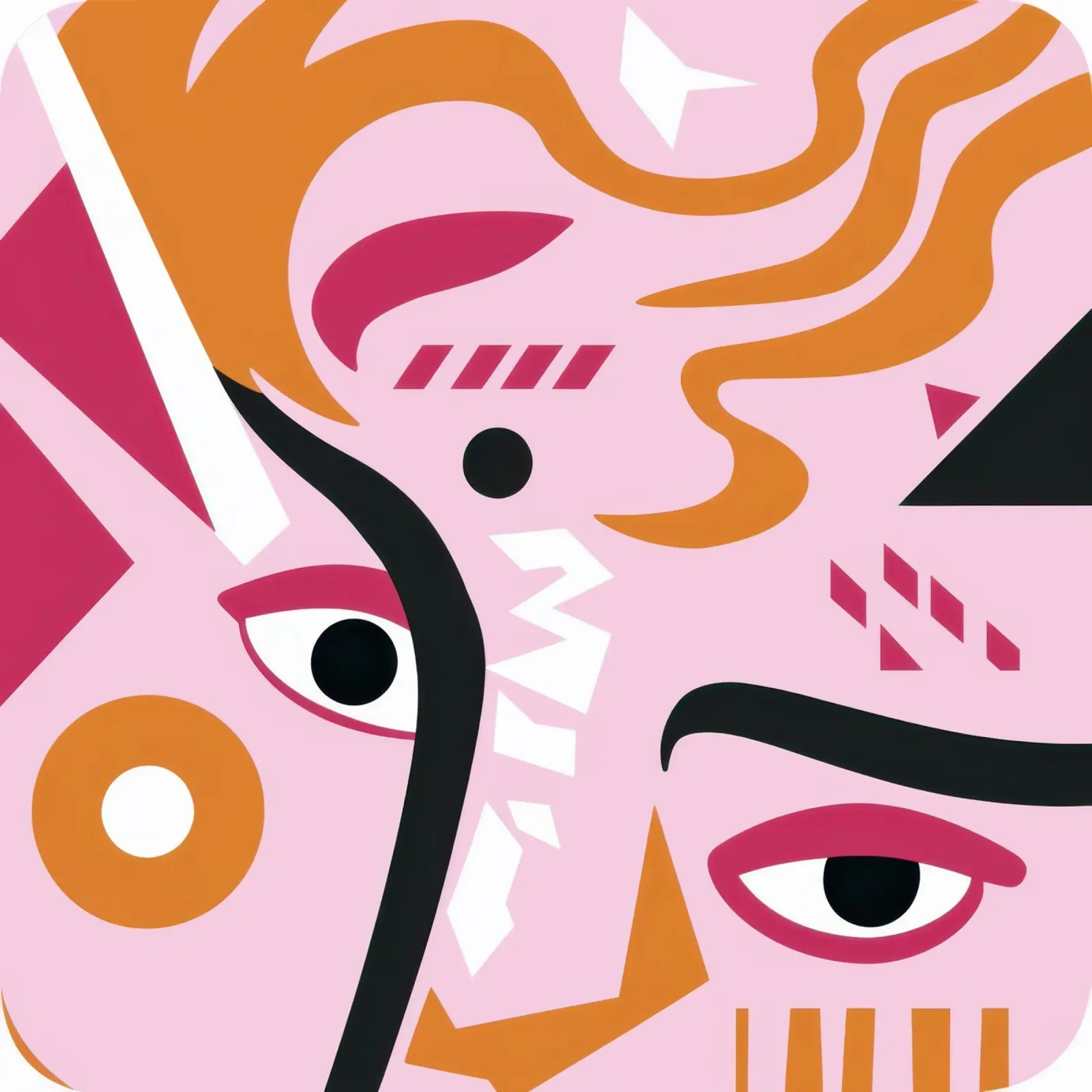 Visaje rosa deconstruido lienzo con Marco flotante de Selene Shade