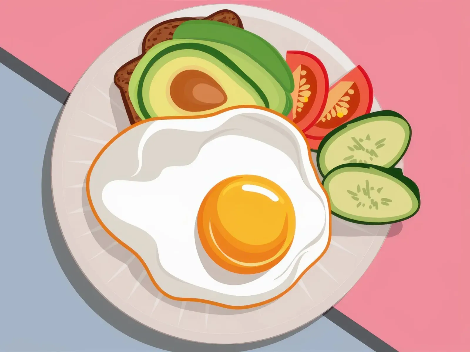 Piatto per una sana colazione poster con telaio in plastica da Irish Strokes