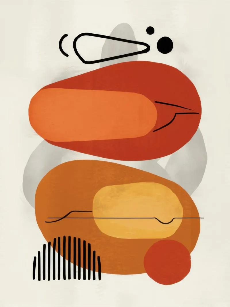 Smiling Abstract Form canvas by Mark Solaria