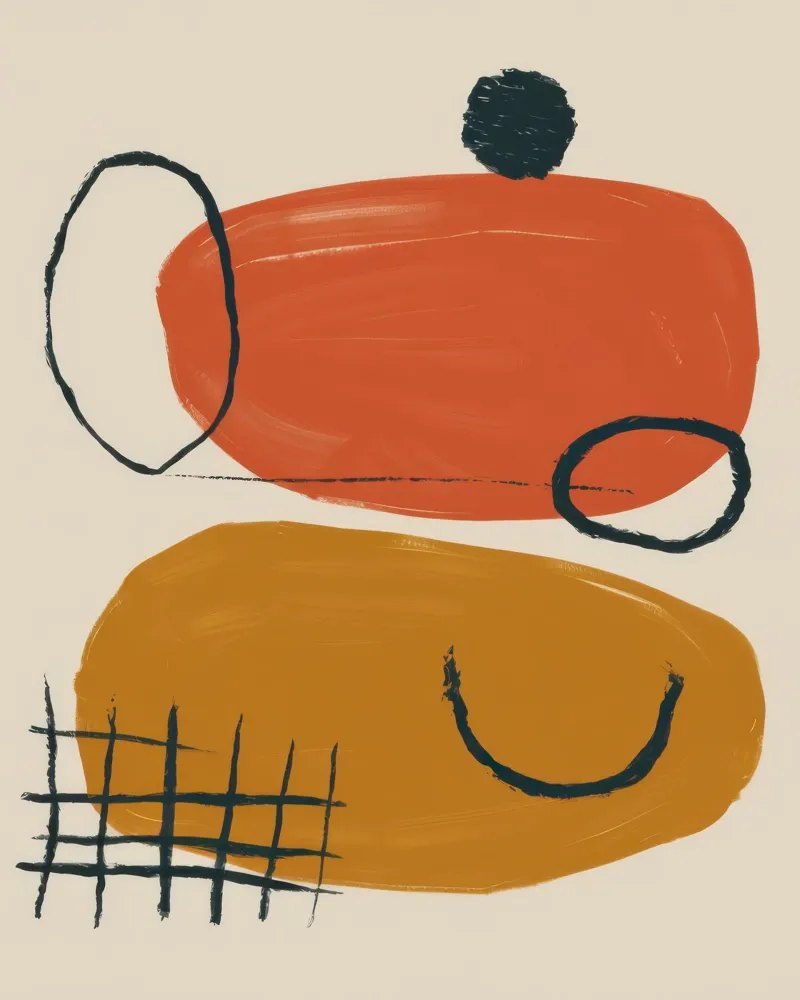 Terracotta Shape Study poster con telaio in alluminio da Gaia Viesta