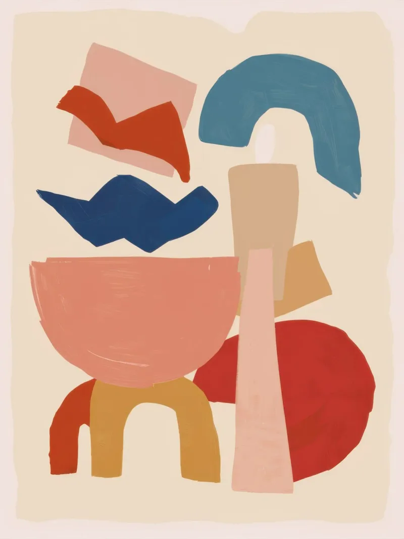 Abstract Form Conversation hahnemühle by Luna Aura
