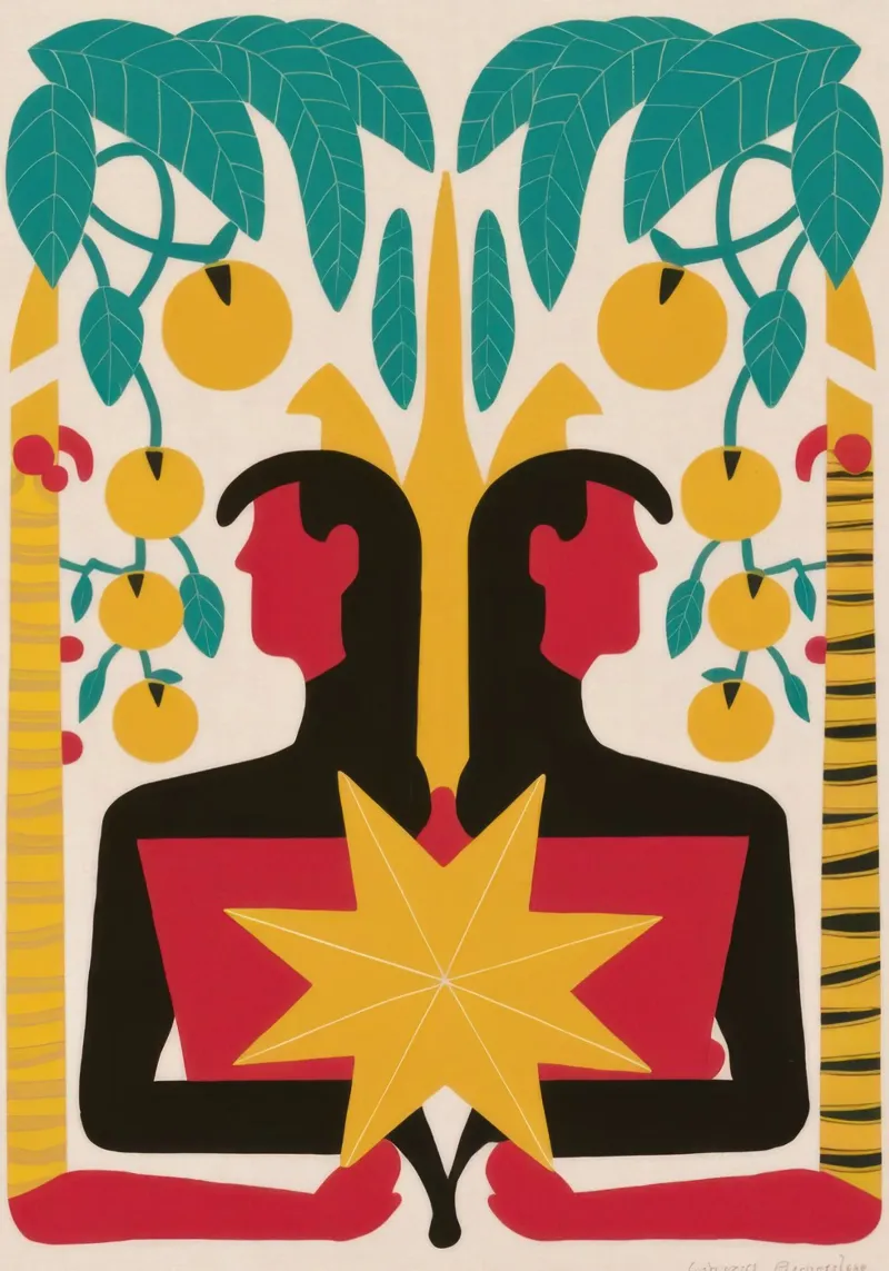 Ritratto di dee gemelle poster da Mark Solaria