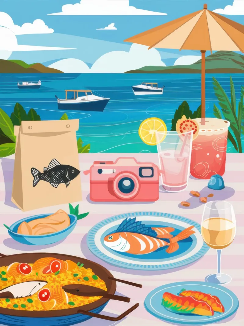 Beatitudine da repast in riva al mare poster da Selene Shade