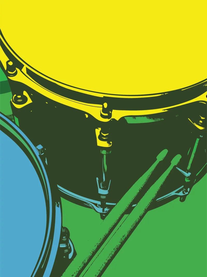 Strumento a tamburo poster con telaio in plastica da MUSIC EDITION