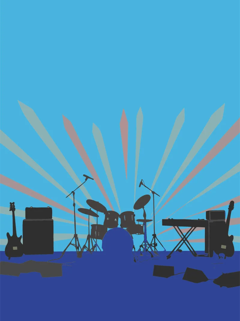 Musical Instruments Before the Concert canvas with Floater frame by MUSIC EDITION