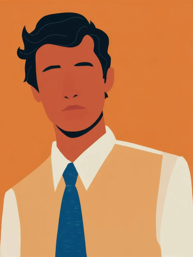 Dapper Man Portrait canvas with Floater frame by Irish Strokes