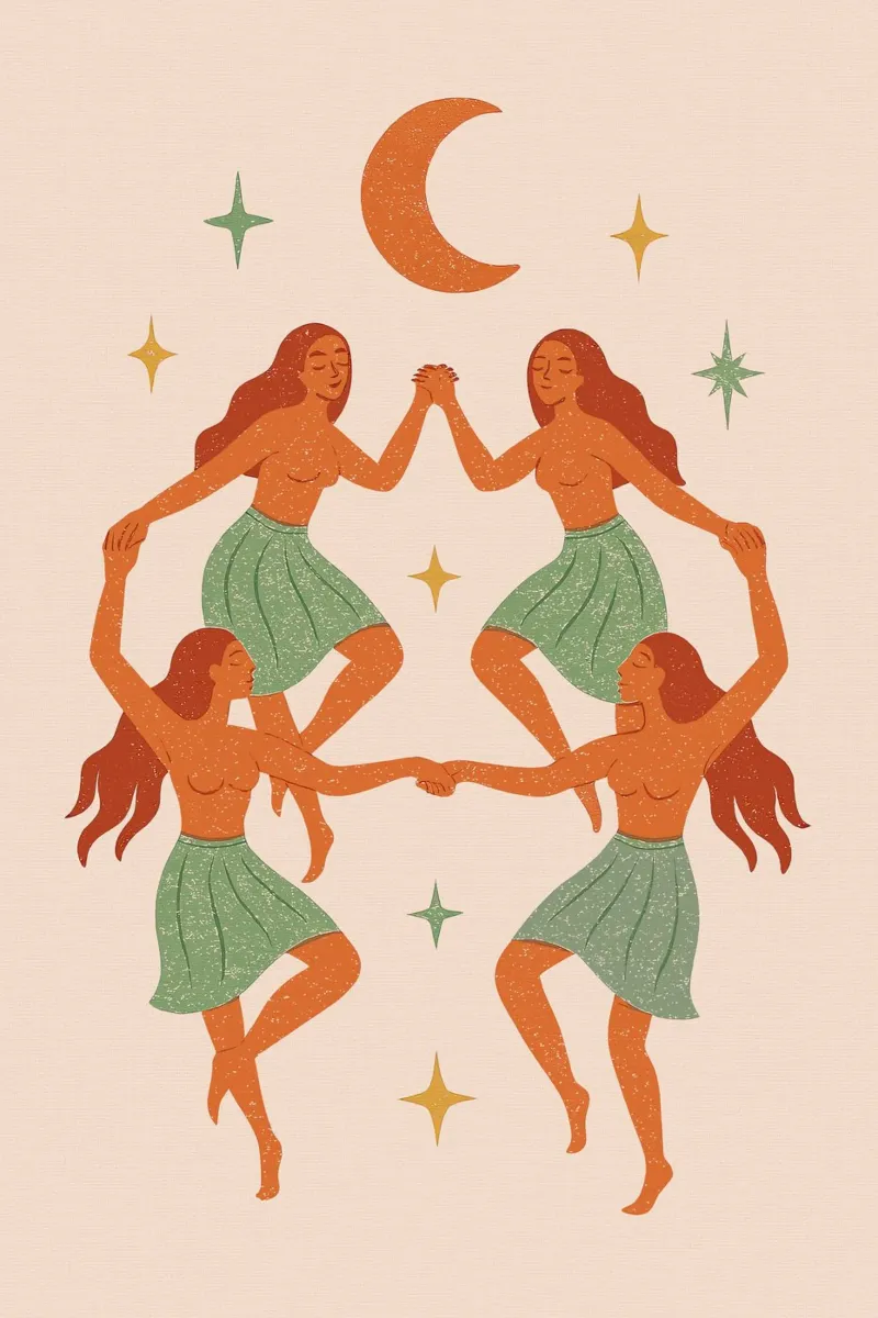 The Moon Sisters No 02 poster con telaio in plastica da treechild