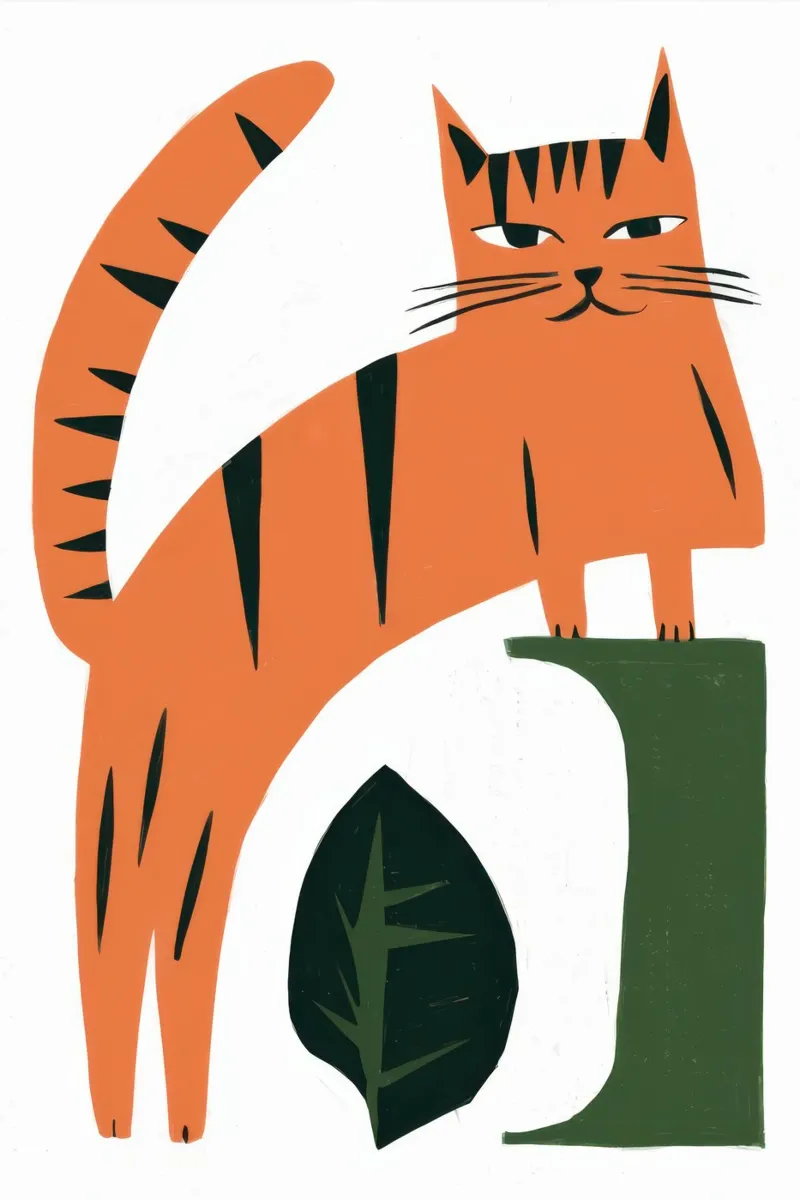 Graphic Tiger Gaze canvas with Floater frame by Selene Shade