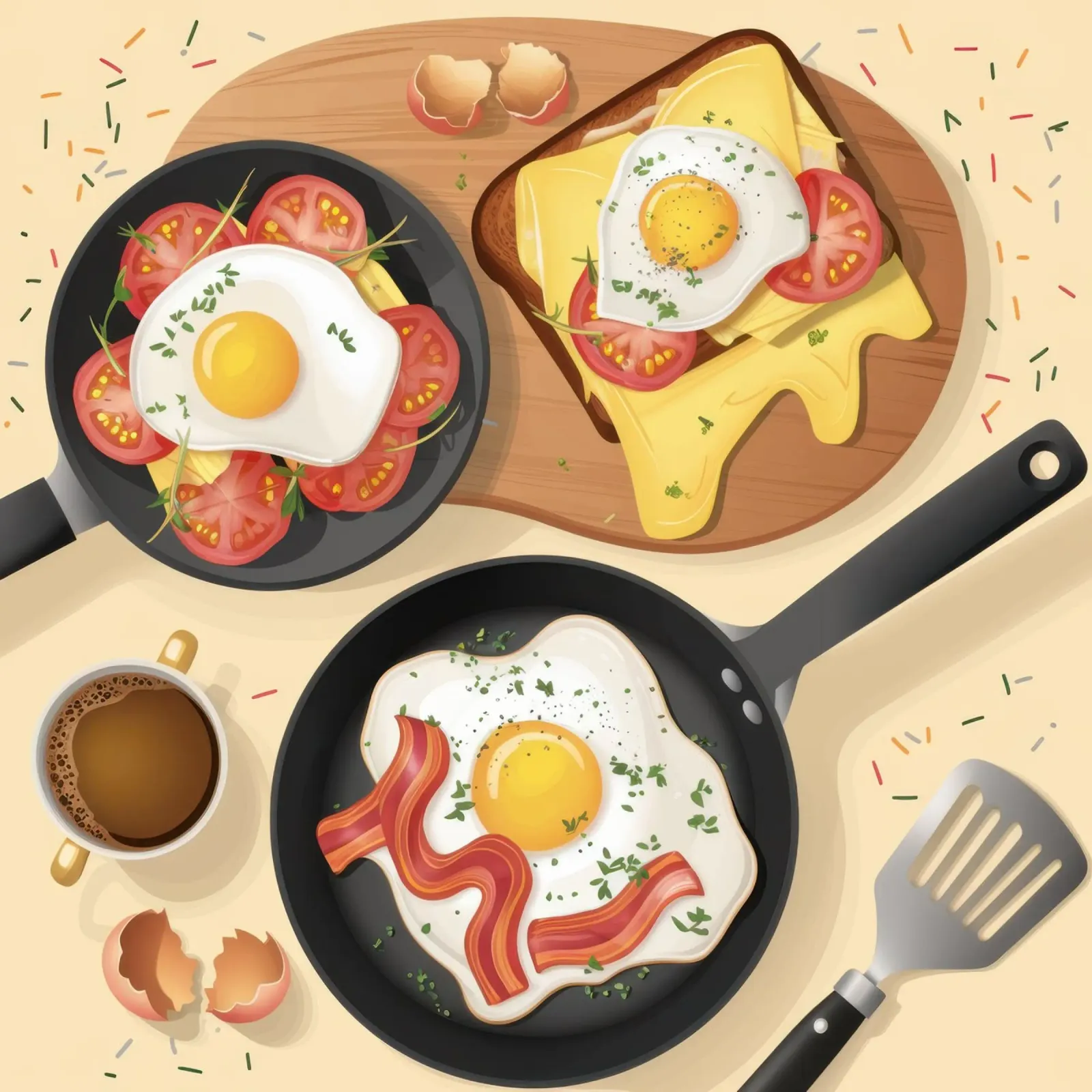 Zinderende Zonsopgang Skillet canvas met Baklijst van Selene Shade