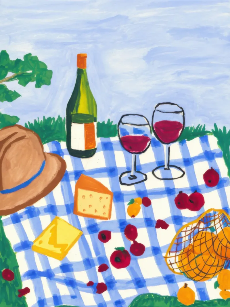 Sogno di un picnic pastorale poster con telaio in plastica da Selene Shade