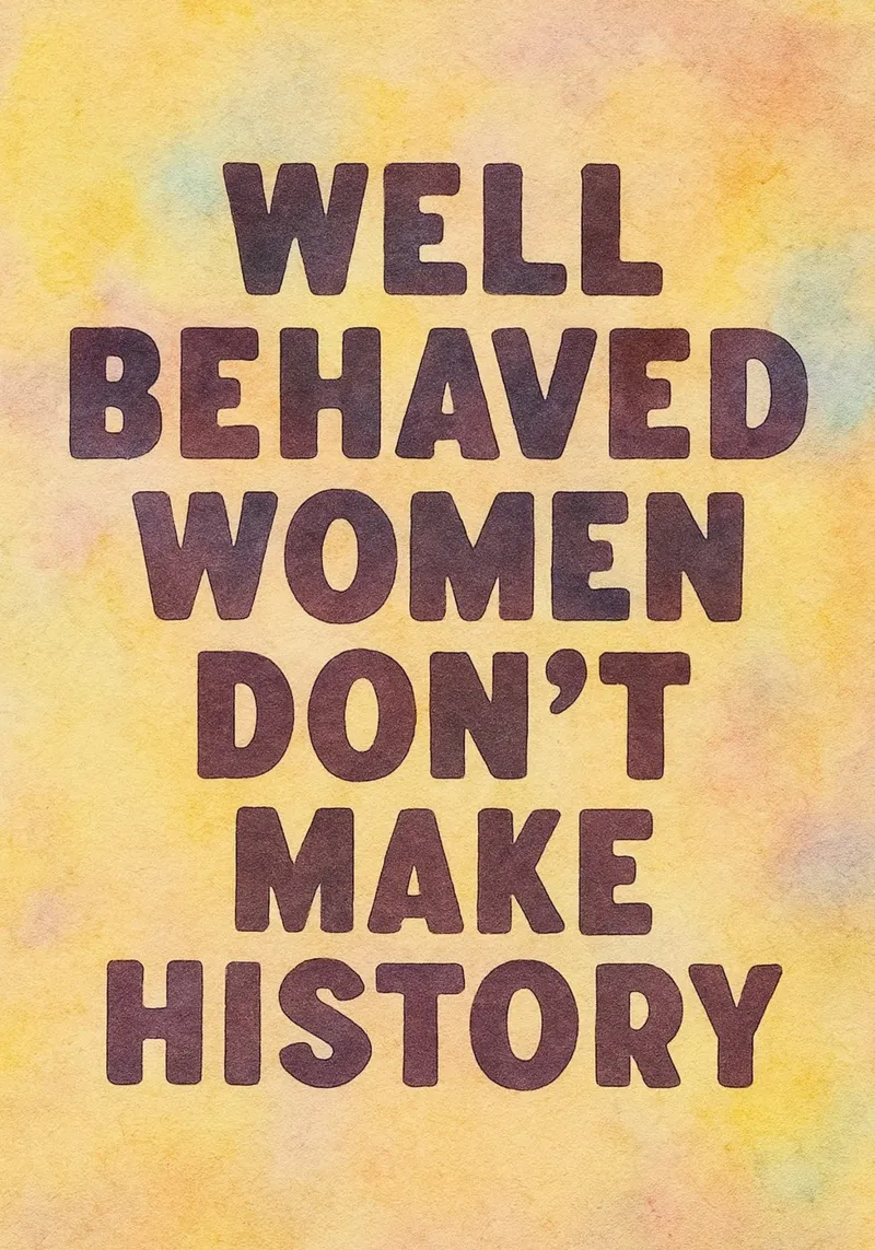 le donne che si comportano bene non fanno la storia poster con telaio in alluminio da citralake