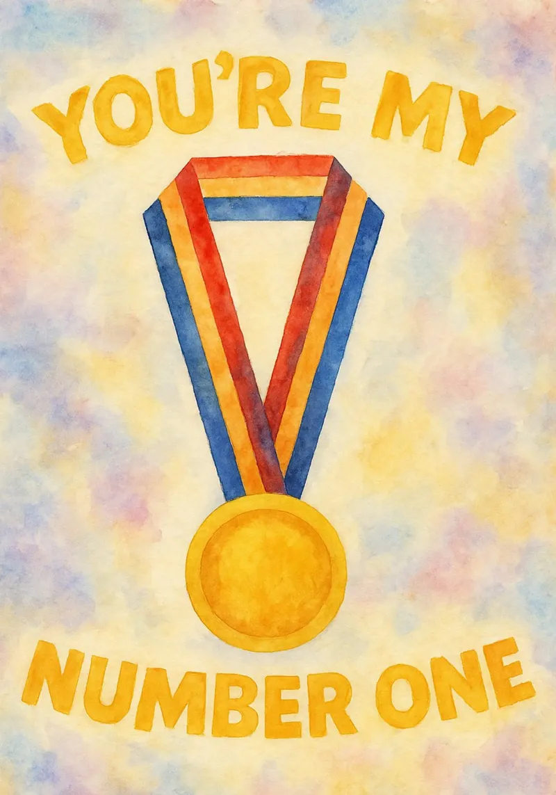 you are my number one drawing illustration canvas with Floater frame by citralake
