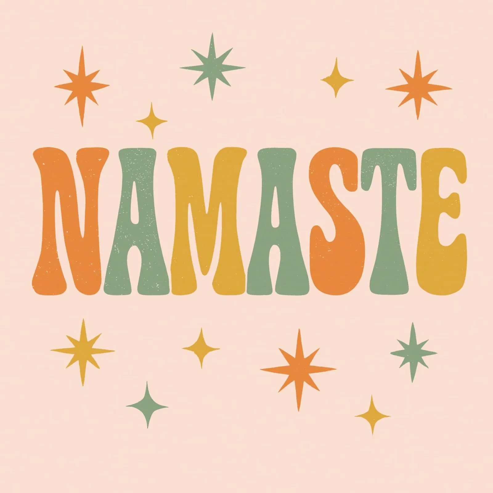 Namaste (Square) poster con telaio in alluminio da treechild