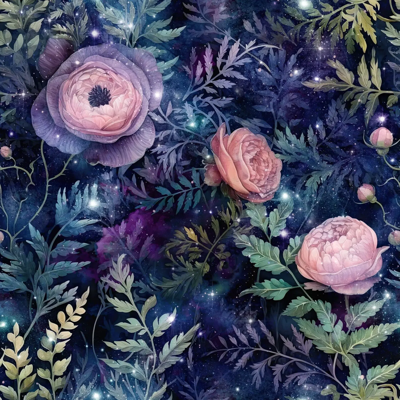 Immagine del bosco fantastico 5 tela con Cornice a cassetta da Yaso Design Boho & Botanic