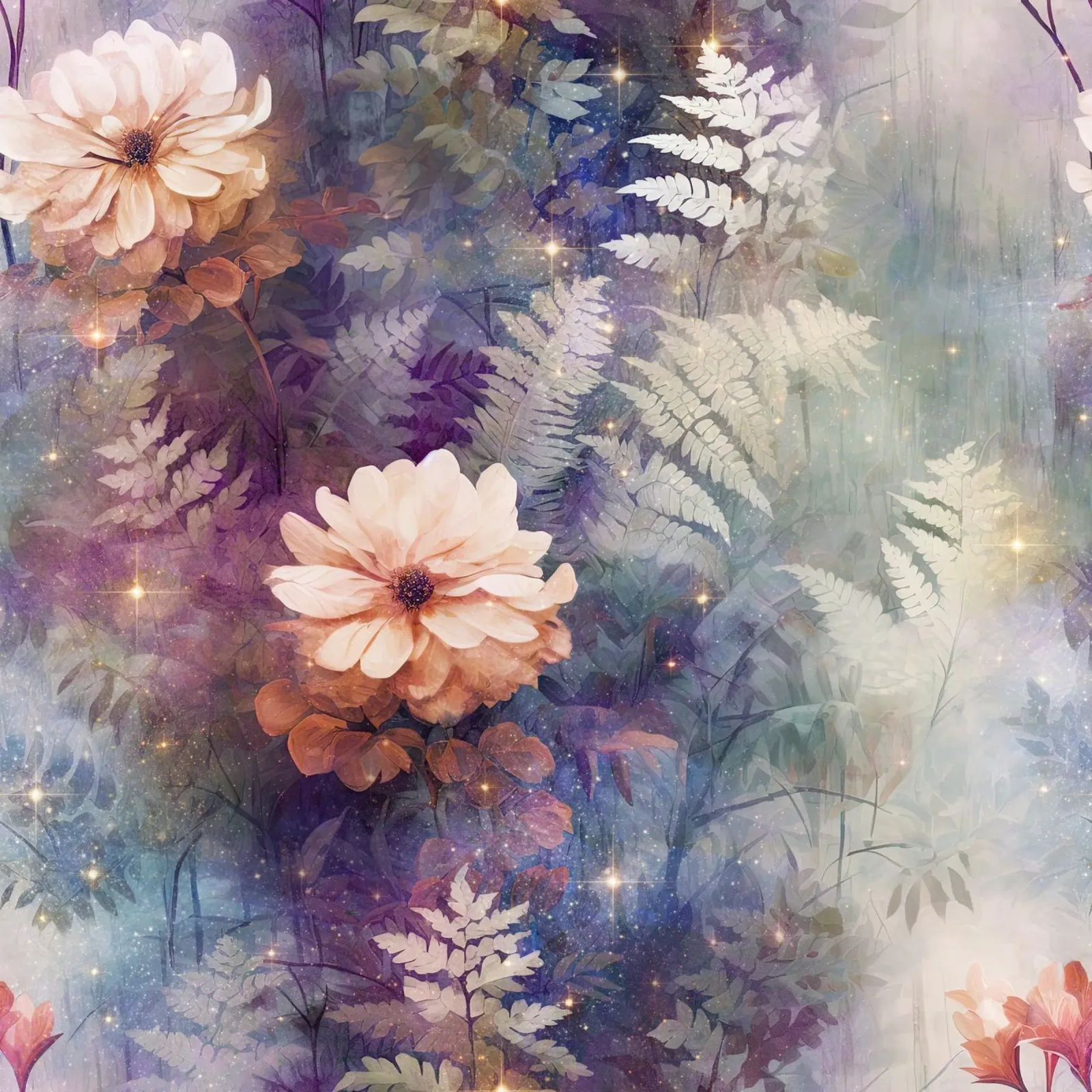 Immagine foresta fantastica 16 poster con telaio in alluminio da Yaso Design Boho & Botanic