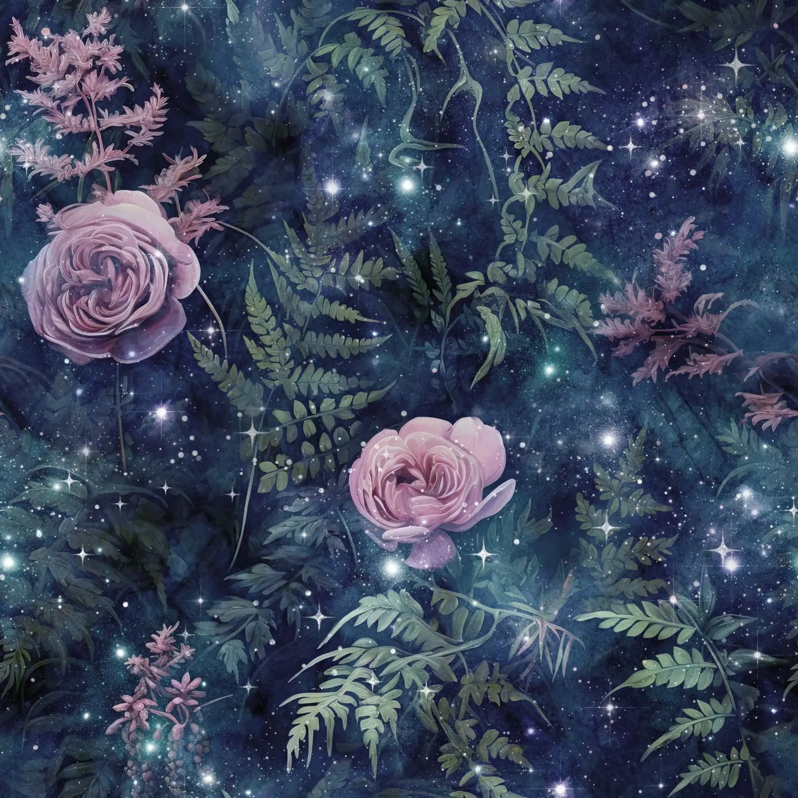 Immagine foresta fantastica 17 poster con telaio in plastica da Yaso Design Boho & Botanic