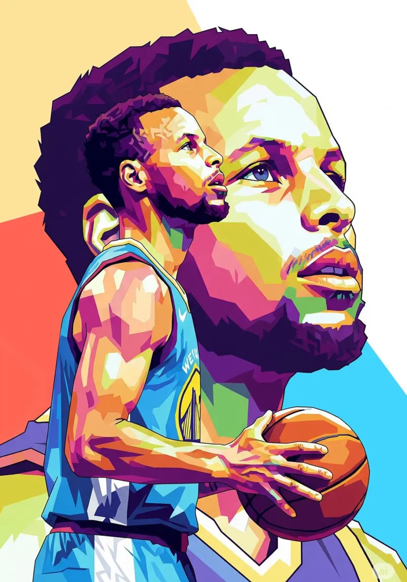 Stephen Curry Kunst Poster von Hantamrata