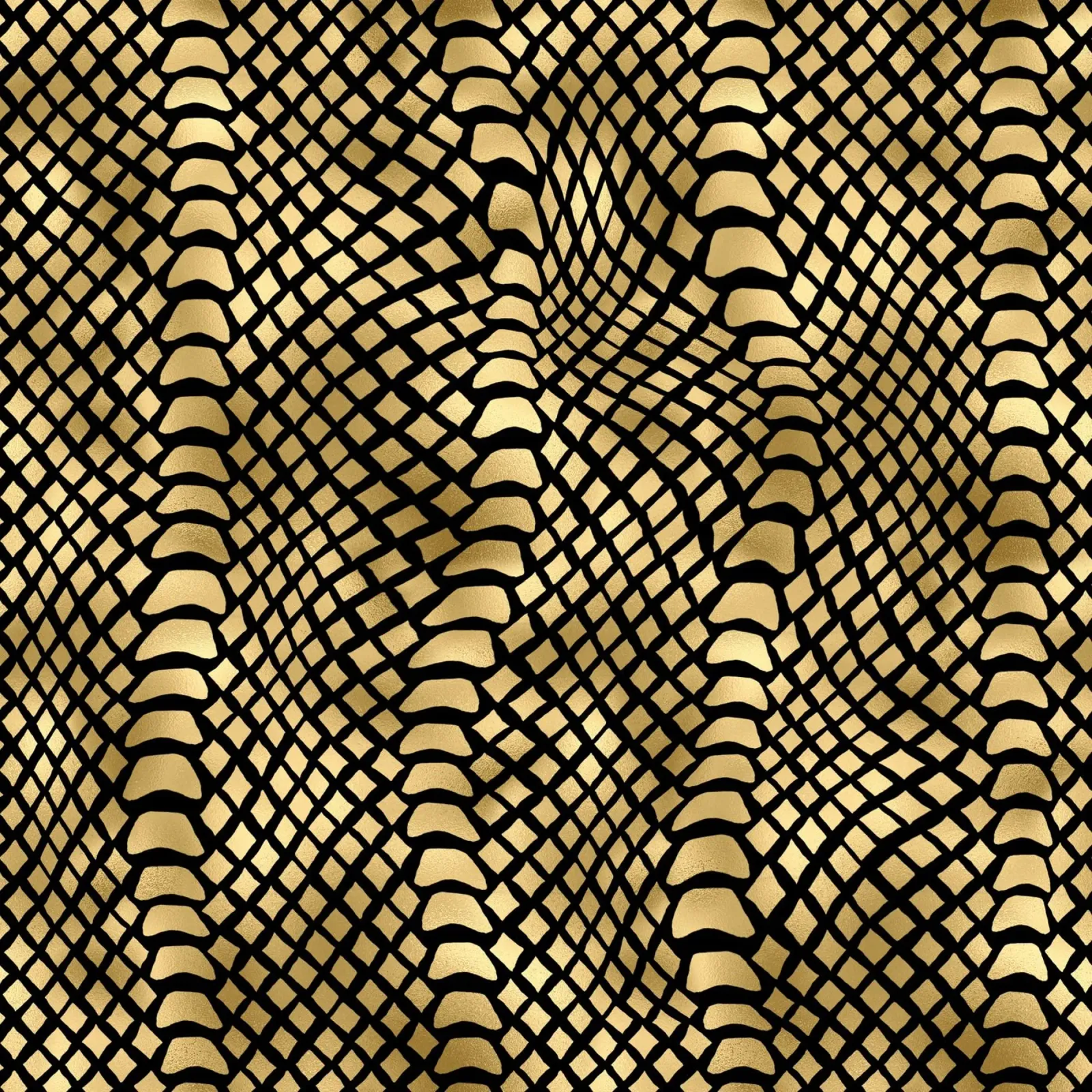 Animal Pattern Gold 2 canvas with Floater frame by Yaso Design Animal