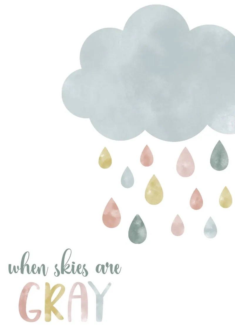 when skies are gray poster da vintageshop