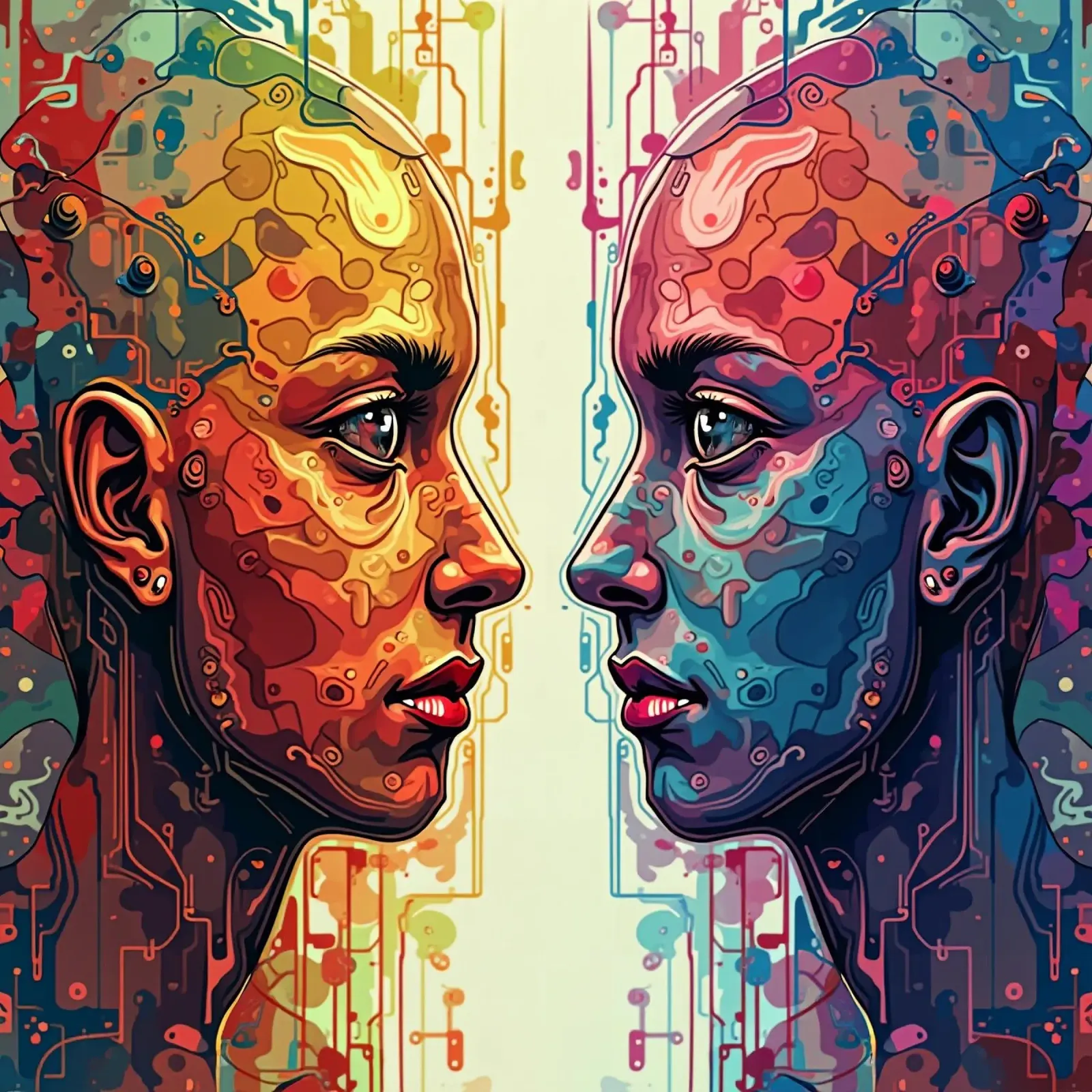 Immagine_specchio_colorata_4 alluminio dibond da AI-Portraits by LK