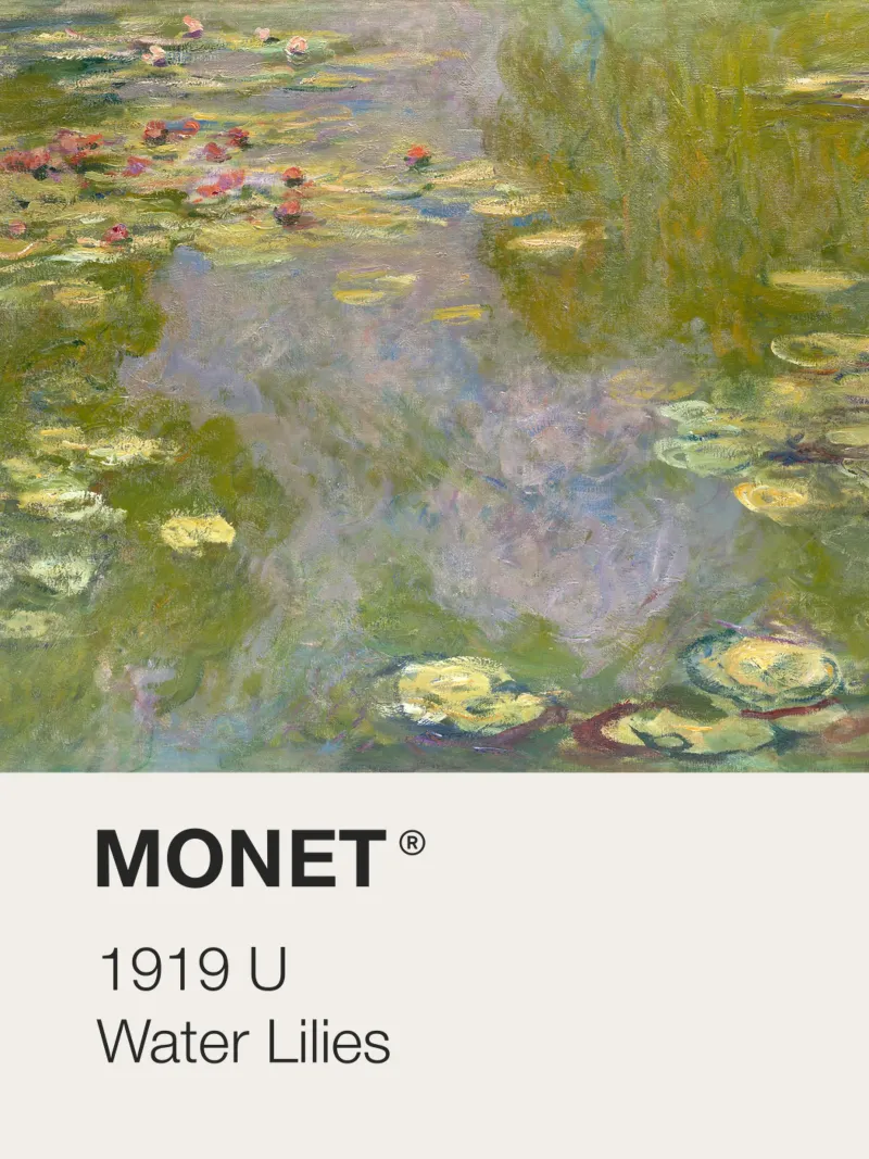 Pantone Monet poster con telaio in alluminio da Vintagrafica