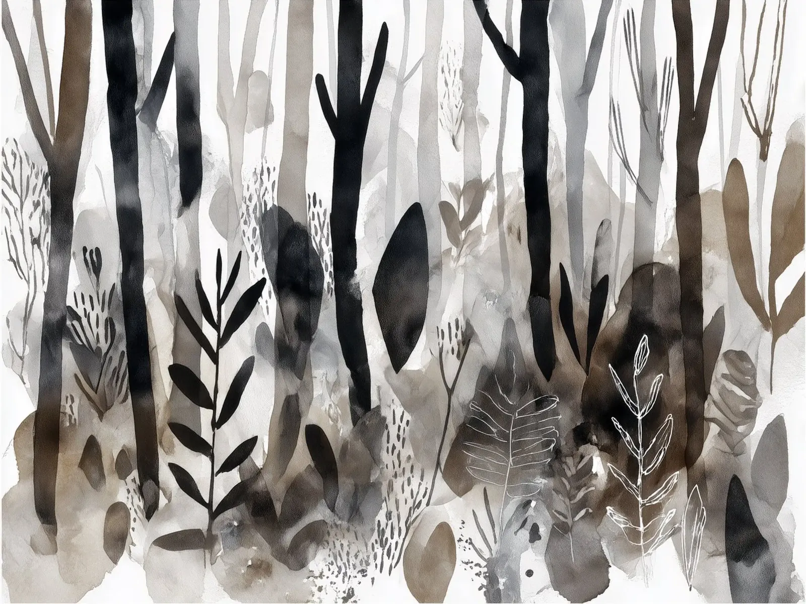 Forest Floor Reverie canvas with Floater frame by Luke Wilder Studio